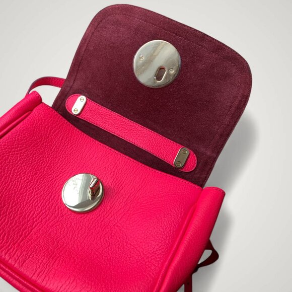 Hill and Friends Happy crossbody bag in Hot Neon Pink. - Picture 6 of 8